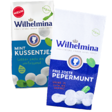 Wilhelmina pepermunt of mint kussentjes